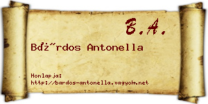 Bárdos Antonella névjegykártya